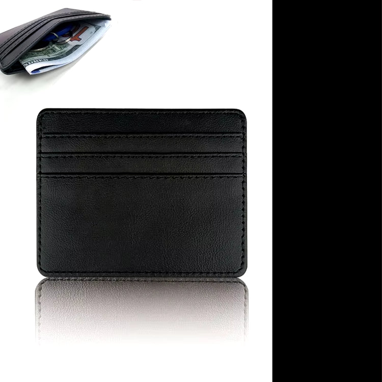Sleek PU Leather ID Card Case - Slim Multi-Slot Holder for Bank and Credit Cards