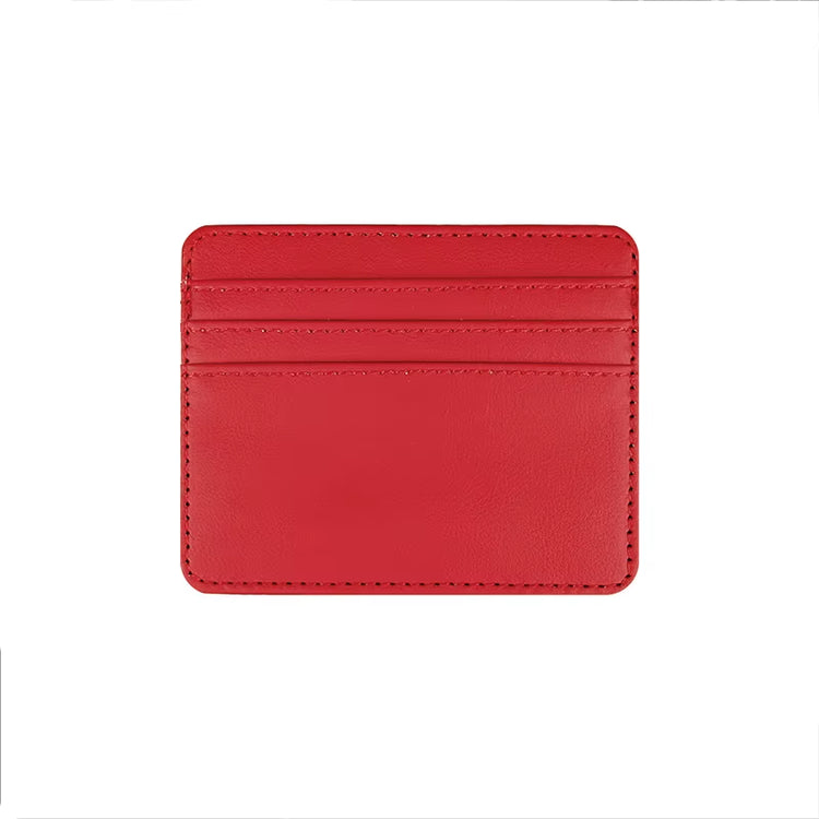 Sleek PU Leather ID Card Case - Slim Multi-Slot Holder for Bank and Credit Cards
