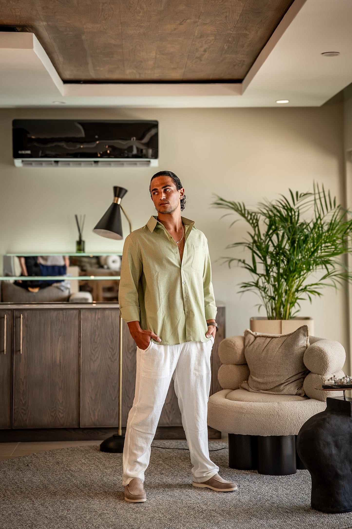 Timeless Elegance: Old Money Linen Longsleeve Combo