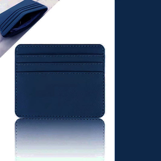 Sleek PU Leather ID Card Case - Slim Multi-Slot Holder for Bank and Credit Cards