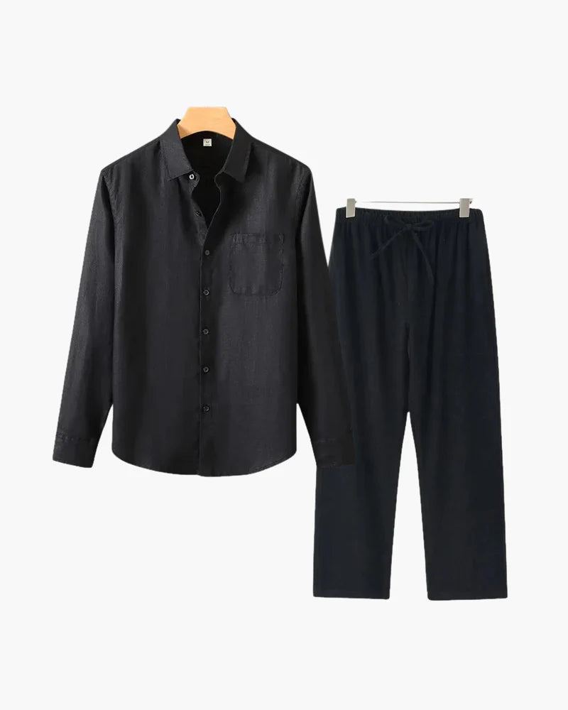 Timeless Elegance: Old Money Linen Longsleeve Combo