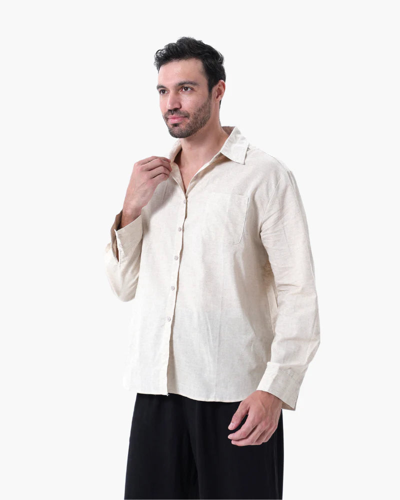 Timeless Elegance: Old Money Linen Longsleeve Combo