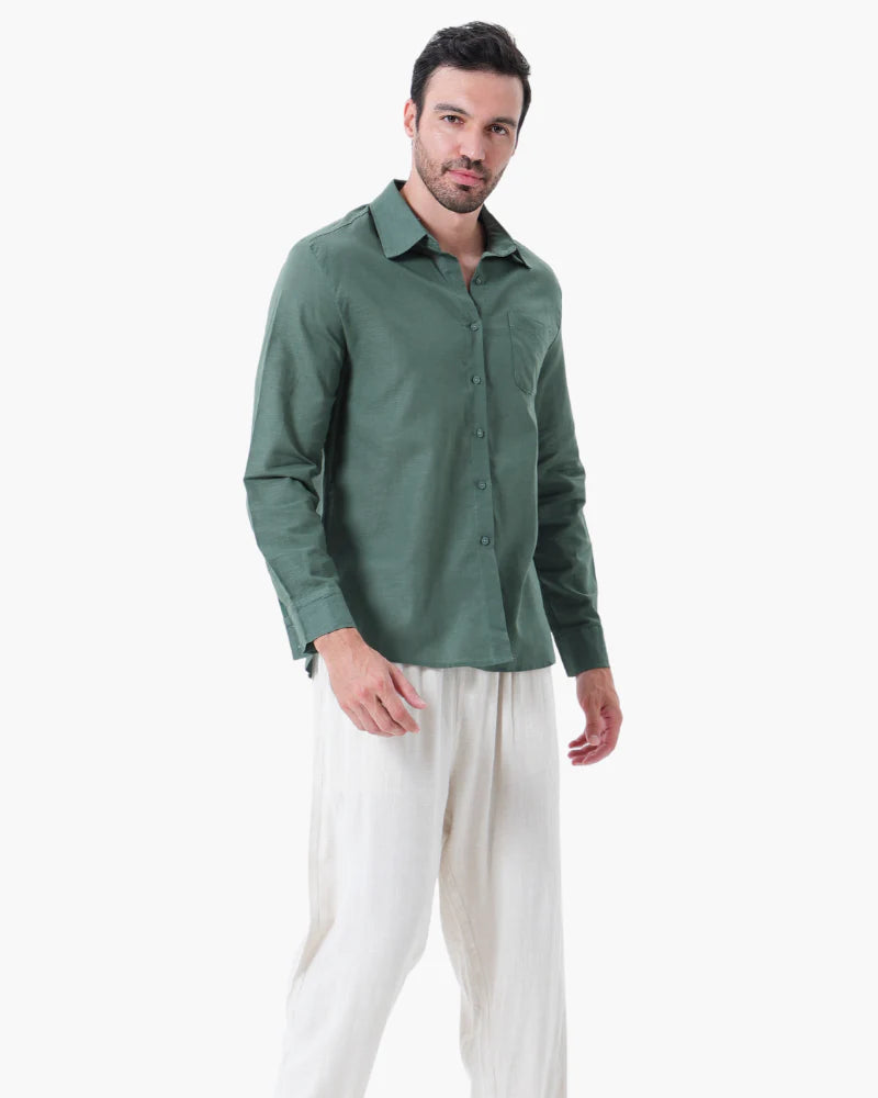 Timeless Elegance: Old Money Linen Longsleeve Combo