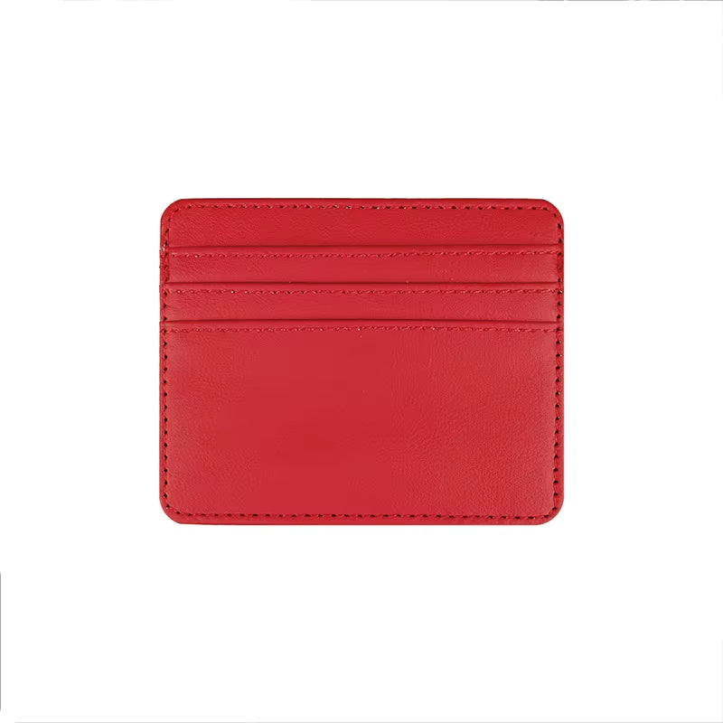 Sleek PU Leather ID Card Case - Slim Multi-Slot Holder for Bank and Credit Cards