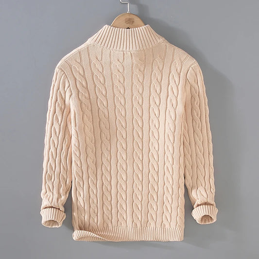 'S Brand Long Sleeve Casual Thickening Warm Sweaters Men Fashion Twist Style Italy Sweater for Men Maglione Chandail