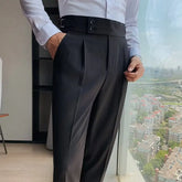 Elevate Your Style: MCP039 Premium Slim Fit Business Suit Pants for Men - Versatile Solid Color Trousers