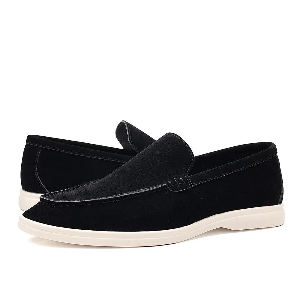 Elegant Suede Leather Moccasins for Men - Perfect for Weddings and Formal Events
