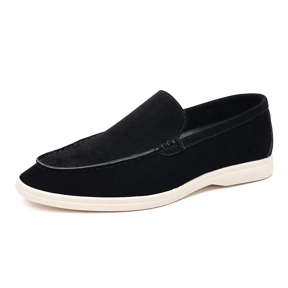 Elegant Suede Leather Moccasins for Men - Perfect for Weddings and Formal Events