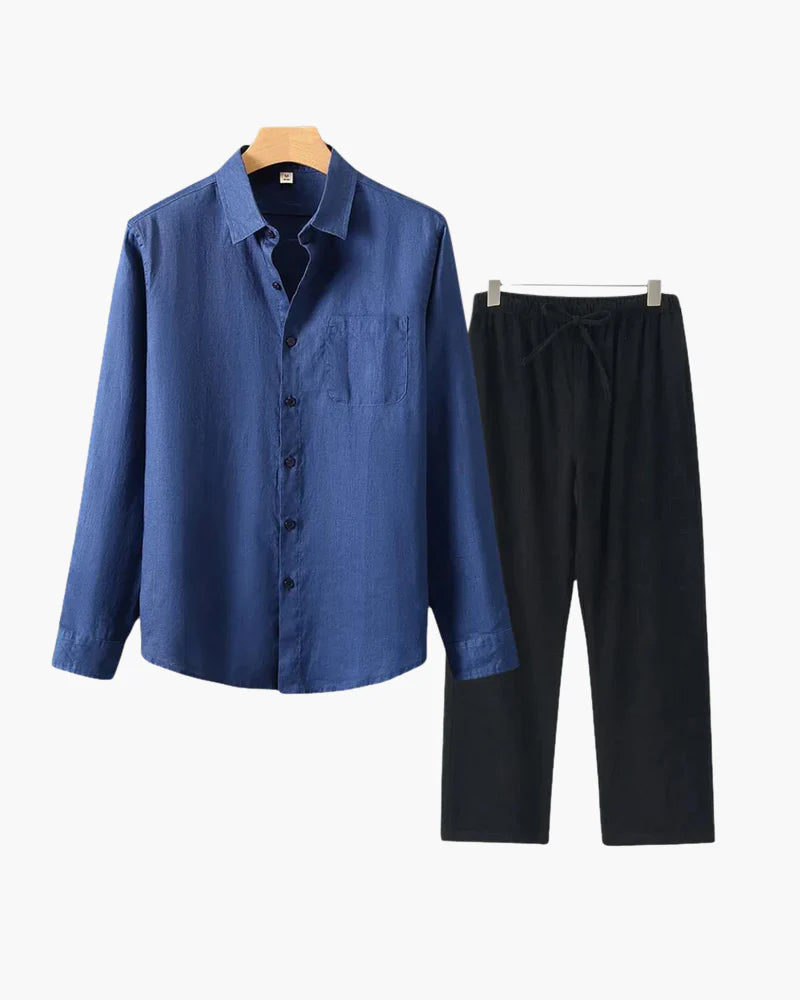 Timeless Elegance: Old Money Linen Longsleeve Combo
